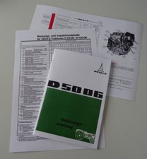 Bedienungsanleitung für Deutz D 5006 + Wartungstabelle + Anleitung Mähwerk