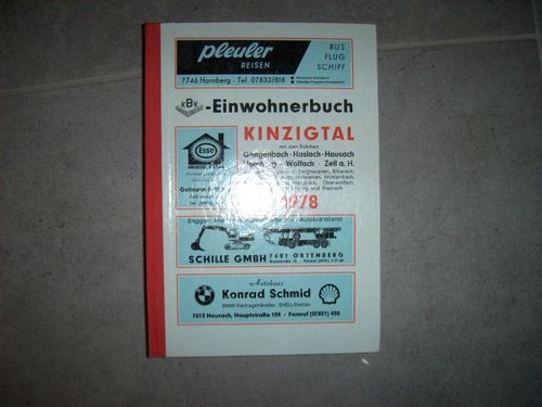 Kinzigtal einwohnerbuch - kinzigtal,,
