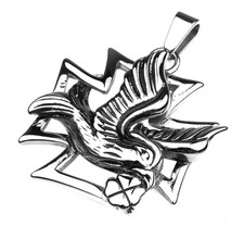 Edelstahl Anhänger Taube Vogel 316L Tier Tauben-Schmuck Vogel-Anhänger Edelstahl