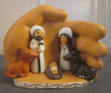 Keramik Krippe aus Peru Handarbeit ca. 12 x 10,5 cm