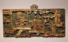 Holzschnitzerei China ca. 34x15,5 cm