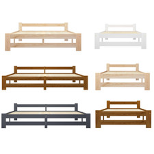 Massivholzbett Bett Holzbett Lattenrost Doppelbett Bettgestell Einzelbett Kiefer