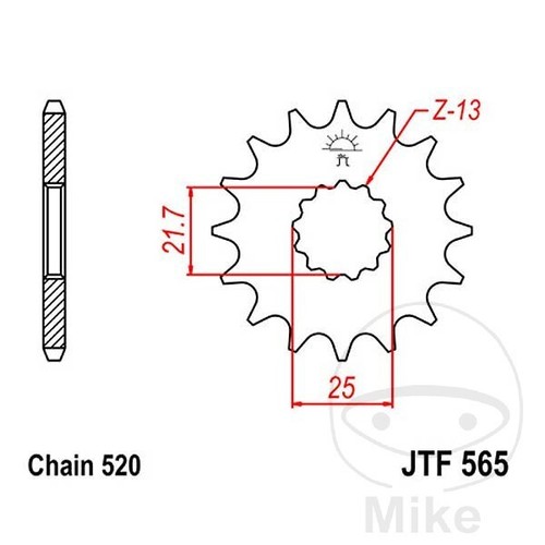 Ritzel für yamaha - ritzel, dt