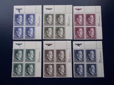 Generalgouvernement GG 83 - 88 ** im Viererblock vom Eckrand m Hoheitszeichen HZ