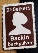 Dr. Oetker - Dr. Oetker's Backin Backpulver / Reklamemarke
