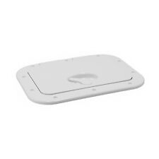 weiße Serviceklappe Wohnwagen