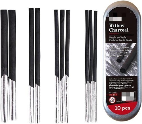 Zeichenkohle set stück - zeichenkohle, set,10