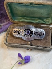 Jugendstil Brosche Silber 900