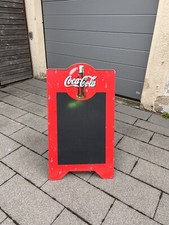 Coca-Cola Werbeschild beidseitig mit Tafel