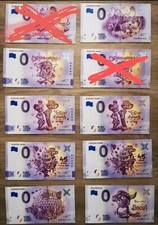 Verschiedene Null-Euro-Scheine
