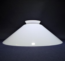 Ersatzglas Lampenschirm Schusterschirm  Ø 200mm, Höhe 72mm, Opalglas weiß glänz.