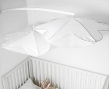 Ikea Himmelsk Baldachin Babybett weiß Wandmontage Betthimmel 