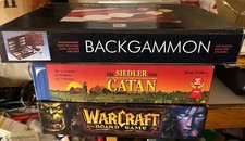 Siedler von Catan & Warcraft Board Game & Backgammon – 3 Spiele (komplett)