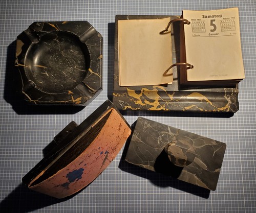 Schreibtischset aus marmor - marmor, mit