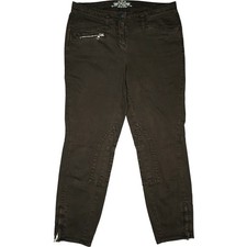 CAMBIO 38 Jeans Hose braun Damen 7/8 ankle Sport Stretch mid Rise Reiter Zip W30