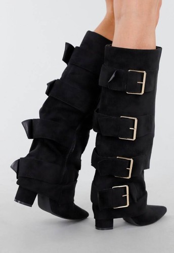 Damen stiefel mit revers - damen,