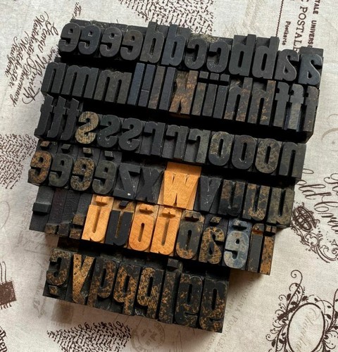 Alphabet holzbuchstaben 27 - a-z,