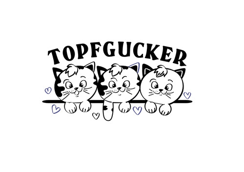Topfgucker katzen niedliches - topfgucker,