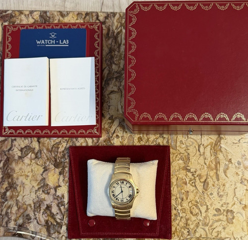 Cartier santos automatik 18k - cartier,