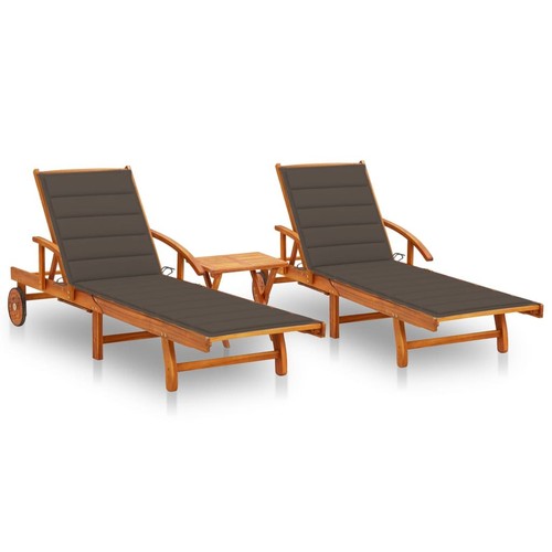 Sonnenliegen stk mit tisch - 2, stk.
