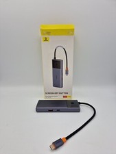 Baseus Metal Gleam Series 6-in-1 Multifunktions-Typ-C-HUB-Dockingstation Grau