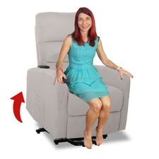 B-Ware Fernsehsessel MCW-K62, Relaxsessel, Metall Cord hellgrau