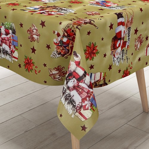 Wachstuch tischdecke gold - tischdecke,