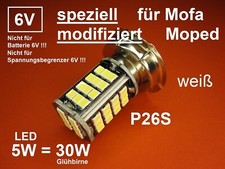 LED P26S für 6V Mofa Moped modifiziert, mit Spannungsregler Gleichrichter