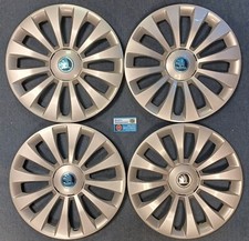 4 Original Skoda Fabia Radkappen in 15 Zoll
