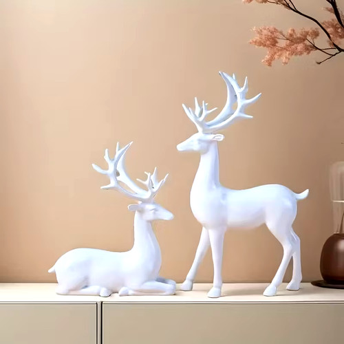 Hirsch deko figuren 2er set - hirsch,