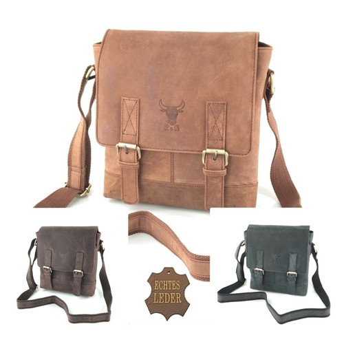Leder schultertasche vintage - leder,
