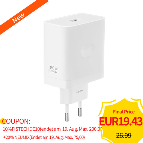 New oppo supervooc 80w charger - new,