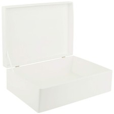 Allzweckkiste Holz Box Aufbewahrungsbox Holzkiste 30x39x13cm in Weiß