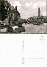 Ansichtskarte Bad Königshofen im Grabfeld Marktplatz, Auto LKW 1966