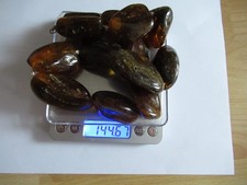 Bernstein Kette XXL cognac