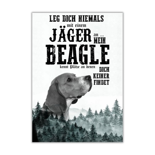Schild beagle dog hund - dog,