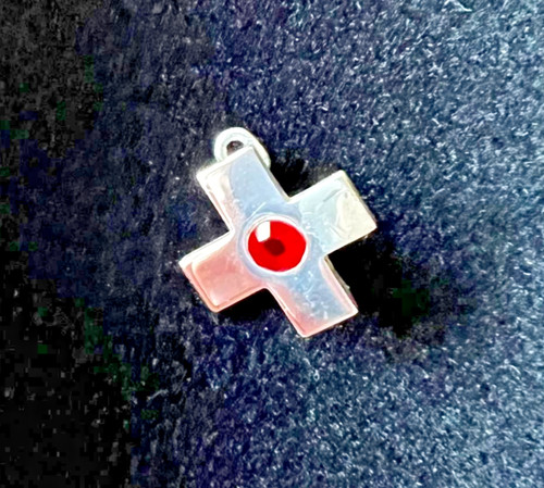 Alte 925 silber kreuz rotes - alte,