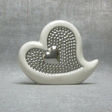 Formano Deko Herz weiß silber