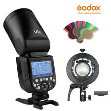 Godox V1C TTL HSS 1/8000s Speedlite Flash+S2-typ Bowens Blitzhalter für Canon 