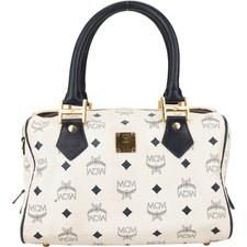 MCM White Visetos Monogram