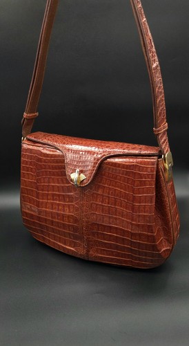 Vintage leder handtasche - vintage,