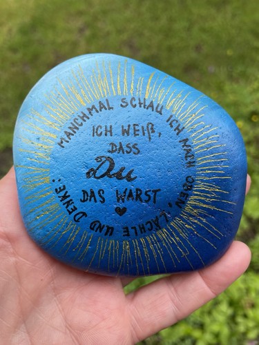 Handbemalter stein geschenk - handbemalter, stein,
