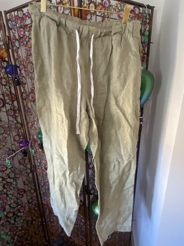Edle khakifarbene leinen hose - edle,