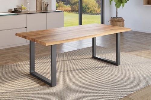 Esstisch baumkante holz optik - esstisch, holz-optik
