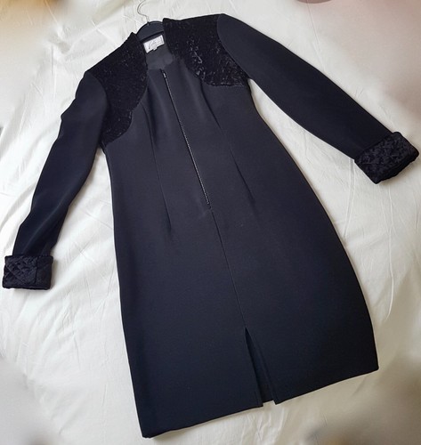 Damen kleid mit - -, pannesamt