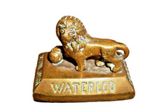 Messing Löwe Figur „Waterloo“ Denkwürdige Schlacht des Waterloo 18. Juni 1815