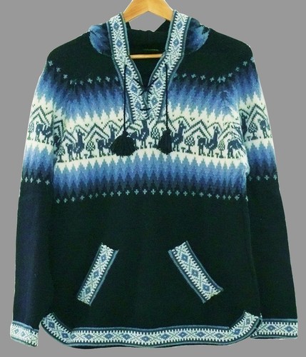 Peru alpaka pullover blau - peru,