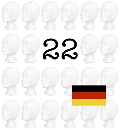 22x styroporkopf perückenkopf - 22x,
