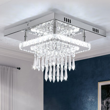 Kristall LED Deckenlampe 6000K Deckenleuchte Schlafzimmer Lampe Kronleuchter NEW