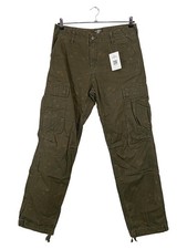Carhartt Herren Cargohose 32-34 Oliv Camouflage Streetwear Baumwolle